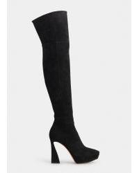 Womens Shoes Boots Over-the-knee boots Gianvito Rossi Synthetic Vertigo Over-the Knee Boots in Black 
