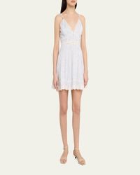 knee length dresses for ladies Reedy Lace Mini Dress Cream