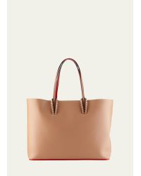 Cabata E/W nano - Tote bag - Calf leather Loubinthesky print - Bianco - Christian  Louboutin