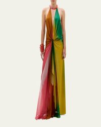 silvia tcherassi daniela halter maxi dress Silvia Tcherassi Daniela Halter Maxi Dress - Multi