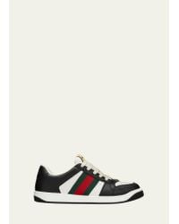 Gucci Diamante Leather High-top Sneaker in Yellow for Men