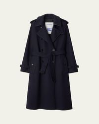 Burberry Sandringham Fit Cashmere Trench Coat Kelly Green | Lyst
