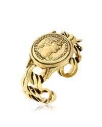 Alcozer & J - Metallic Golden Brass Roman Coin Cuff - Lyst