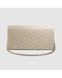 gucci white wallet on chain