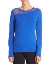 Elie Tahari | Blue Kaori Long-sleeve Knit Top | Lyst
