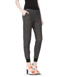 Alexander Wang Gray Cotton Twill French Terry Sweatpants