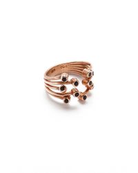 MIRA | Metallic Spinel Studded Adjustable Claw Ring | Lyst