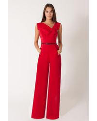 black halo red jumpsuit