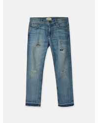 Current/Elliott Blue The Cropped Straight
