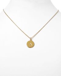 spade initial million kate pendant necklace metallic