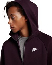 burgundy nike tech hoodie