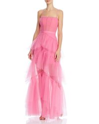 bcbgmaxazria tulle corset gown