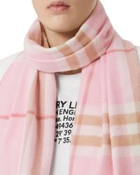 pink cashmere burberry scarf