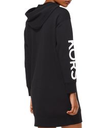 michael kors studded logo sweatshirt dress