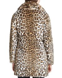 calvin klein leopard coat