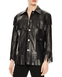 sandro white leather jacket