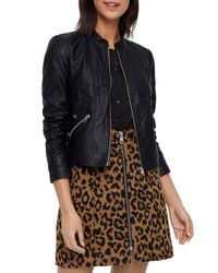 vero moda white leather jacket