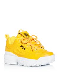 Fila Women's Disruptor 2 Premium Low - Top Sneakers in Yellow - Lyst