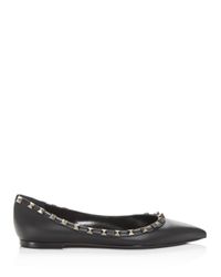 black rockstud flats