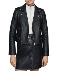 maje leather coat