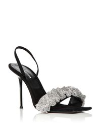 Alexander Wang Julie Satin Logo Sandals | INTERMIXÂ®