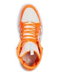 Orange High Top Sneakers for Men - Lyst