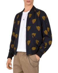 mens leopard bomber jacket