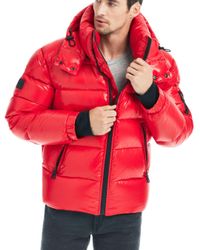 mens shiny bubble coat