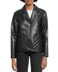 sandro leather jacket womens