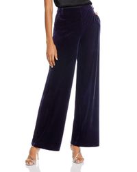 Aqua Velvet Wide - Leg Pants in Navy 