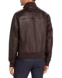 BOSS by HUGO BOSS Neovel Leather Jacket in Brown for Men - Lyst