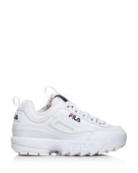 Fila women's disruptor ii premium lace up leather dad sneakers Clearance