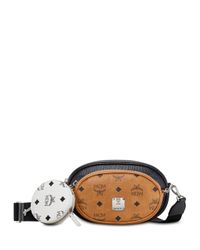 mcm white fanny pack