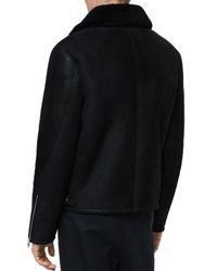 allsaints dekley shearling jacket