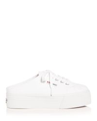 superga mules white