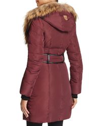 kay lavish fur trim down coat