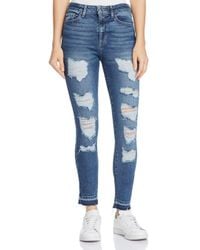 guess 1981 distressed skinny ankle jeans