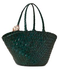 Loeffler Randall Kai Woven Leather Tote in Green - Lyst