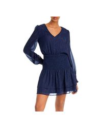 aqua navy blue dress