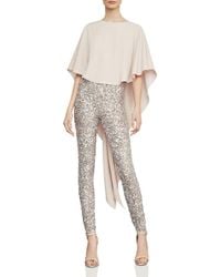 bcbg high low sequin jumpsuit