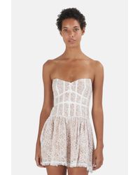 For Love Lemons Synthetic Jelena Strapless Dress In Ivory White Lyst