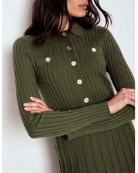 boden victoria knitted shirt dress Boden Victoria Knitted Shirt Dressnavy And Rouge in Red