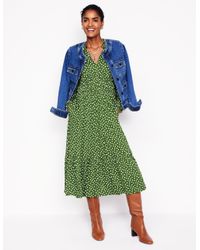 Boden Lily Jersey Midi Tea Dress in Blue | Lyst UK