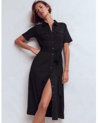 Boden Marcia Jersey Shirt Dress in Black | Lyst