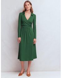 Boden Lavinia Jersey Wrap Dress , Tropic Meadow in Blue | Lyst UK
