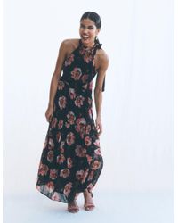 chinese dress ladies Paula Satin Maxi Dress — Jade Multi Floral main image 0