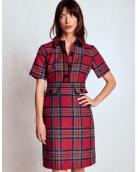 knee length dresses for ladies Bre Cord Short Dress-Rich Magenta main image 1