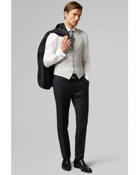 Gilet grigio perla in lana di BOGGI da Uomo | Lyst