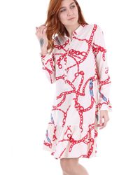 Bold Multicolor Crew Neck Striped Dress