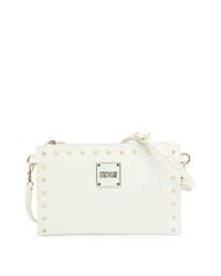 Versace Jeans White Studded Clutch Bag